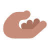 Palm Up Hand Flat Medium Emoji from Fluent Emoji Flat Set | Free Download as SVG Vector and Transparent PNG | Streamline emojis