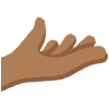 Palm Up Hand Medium Dark Skin Tone Element from Twemoji Emoji Set
