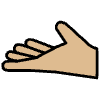 Palm Up Hand Medium Light Skin Tone Element from OpenMoji Emoji Set