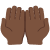 Palms Up Together Dark Skin Tone Element from Twemoji Emoji Set