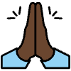 Palms Up Together Dark Skin Tone Element from OpenMoji Emoji Set