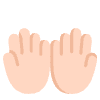 Palms Up Together Flat Light Element from Fluent Emoji Flat Set
