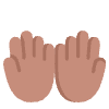 Palms Up Together Flat Medium Element from Fluent Emoji Flat Set