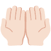 Palms Up Together Light Skin Tone Element from Twemoji Emoji Set