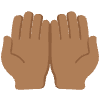 Palms Up Together Medium Dark Skin Tone Emoji from Twemoji Set | Free Download as SVG Vector and Transparent PNG | Streamline emojis