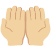 Palms Up Together Medium Light Skin Tone Emoji from Twemoji Set | Free Download as SVG Vector and Transparent PNG | Streamline emojis