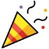 Party Popper Element from OpenMoji Emoji Set