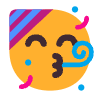 Partying Face Flat Emoji from Fluent Emoji Flat Set | Free Download as SVG Vector and Transparent PNG | Streamline emojis