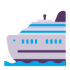 Passenger Ship Flat Element from Fluent Emoji Flat Set