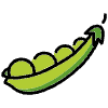 Pea Pod Element from OpenMoji Emoji Set