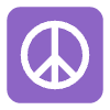 Peace Symbol Flat Element from Fluent Emoji Flat Set