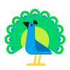 Peacock Flat Emoji from Fluent Emoji Flat Set | Free Download as SVG Vector and Transparent PNG | Streamline emojis