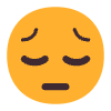 Pensive Face Flat Element from Fluent Emoji Flat Set