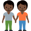 People Holding Hands Dark Skin Tone Element from Twemoji Emoji Set