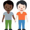 People Holding Hands Dark Skin Tone Light Skin Tone Element from Twemoji Emoji Set