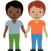 People Holding Hands Dark Skin Tone Medium Skin Tone Element from Twemoji Emoji Set