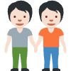 People Holding Hands Light Skin Tone Element from Twemoji Emoji Set