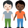 People Holding Hands Light Skin Tone Dark Skin Tone Element from Twemoji Emoji Set