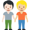 People Holding Hands Light Skin Tone Medium Light Skin Tone Element from Twemoji Emoji Set