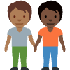 People Holding Hands Medium Dark Skin Tone Dark Skin Tone Element from Twemoji Emoji Set