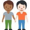 People Holding Hands Medium Dark Skin Tone Light Skin Tone Element from Twemoji Emoji Set