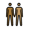People Holding Hands Medium Dark Skin Tone Medium Skin Tone Element from OpenMoji Emoji Set