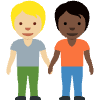 People Holding Hands Medium Light Skin Tone Dark Skin Tone Element from Twemoji Emoji Set