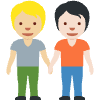 People Holding Hands Medium Light Skin Tone Light Skin Tone Element from Twemoji Emoji Set