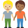 People Holding Hands Medium Light Skin Tone Medium Dark Skin Tone Element from Twemoji Emoji Set