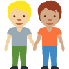 People Holding Hands Medium Light Skin Tone Medium Skin Tone Element from Twemoji Emoji Set