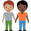 People Holding Hands Medium Skin Tone Dark Skin Tone Element from Twemoji Emoji Set
