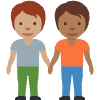 People Holding Hands Medium Skin Tone Medium Dark Skin Tone Element from Twemoji Emoji Set