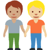 People Holding Hands Medium Skin Tone Medium Light Skin Tone Element from Twemoji Emoji Set
