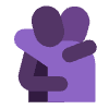 People Hugging Flat Emoji from Fluent Emoji Flat Set | Free Download as SVG Vector and Transparent PNG | Streamline emojis