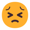 Persevering Face Flat Emoji from Fluent Emoji Flat Set | Free Download as SVG Vector and Transparent PNG | Streamline emojis