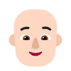 Person Bald Flat Light Element from Fluent Emoji Flat Set