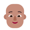 Person Bald Flat Medium Element from Fluent Emoji Flat Set