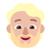 Person Beard Flat Medium Light Element from Fluent Emoji Flat Set