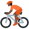 Person Biking Dark Skin Tone Element from Twemoji Emoji Set