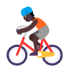 Person Biking Flat Dark Emoji from Fluent Emoji Flat Set | Free Download as SVG Vector and Transparent PNG | Streamline emojis