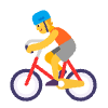 Person Biking Flat Default Element from Fluent Emoji Flat Set