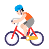 Person Biking Flat Light Emoji from Fluent Emoji Flat Set | Free Download as SVG Vector and Transparent PNG | Streamline emojis