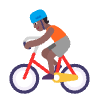 Person Biking Flat Medium Dark Emoji from Fluent Emoji Flat Set | Free Download as SVG Vector and Transparent PNG | Streamline emojis