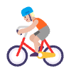 Person Biking Flat Medium Light Element from Fluent Emoji Flat Set