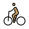 Person Biking Medium Skin Tone Element from OpenMoji Emoji Set