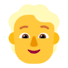 Person Blonde Hair Flat Default Element from Fluent Emoji Flat Set