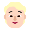 Person Blonde Hair Flat Light Element from Fluent Emoji Flat Set