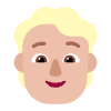 Person Blonde Hair Flat Medium Light Element from Fluent Emoji Flat Set