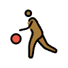 Person Bouncing Ball Medium Dark Skin Tone Element from OpenMoji Emoji Set