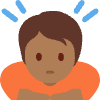 Person Bowing Medium Dark Skin Tone Element from Twemoji Emoji Set
